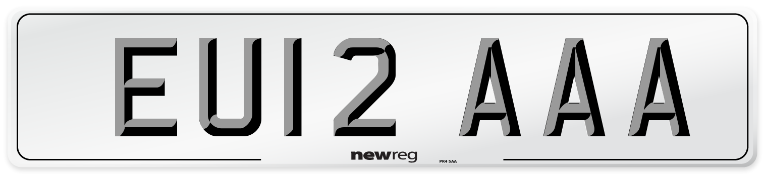 EU12 AAA Number Plate from New Reg